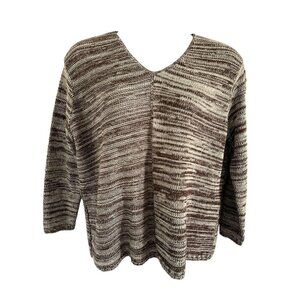 Bobbie Brooks Sweater women's size XL brown knit